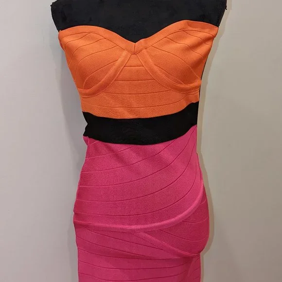 hot pink tiered ruffle dress Hot Pink Beaded Tiered Slit Prom Dress with Off the Shoulder – FancyVestido main image 0